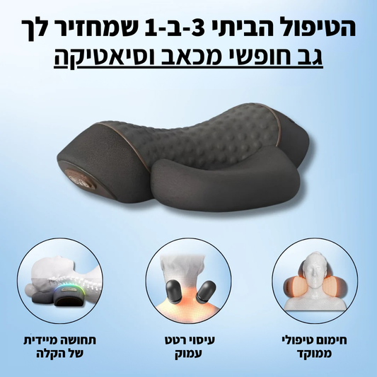 SpineTech™ מכשיר עיסוי צוואר 3 ב-1
